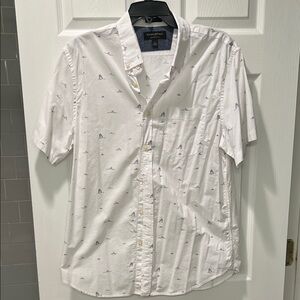 Banana Republic White Shirt with Nautical Patterns